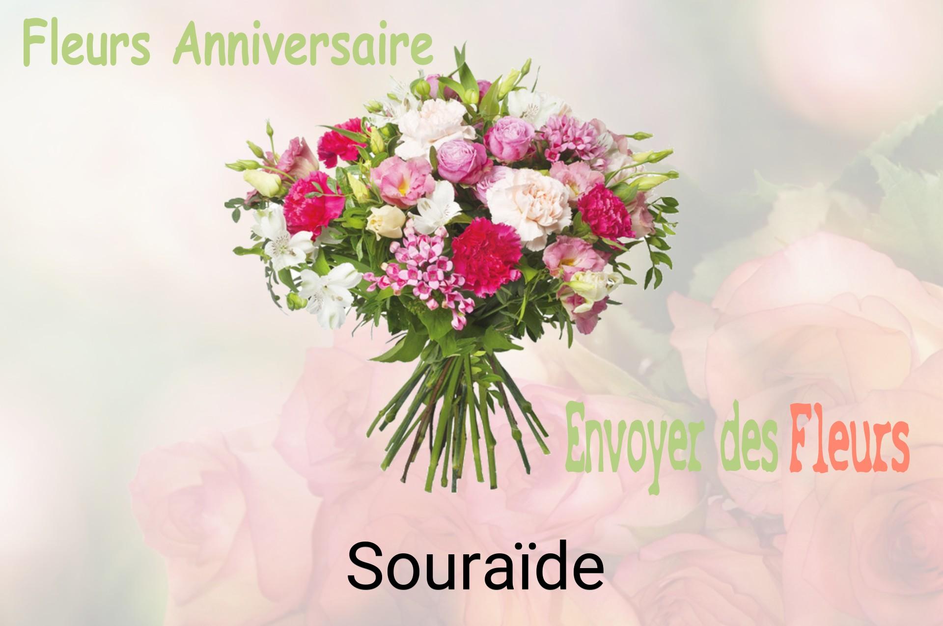 Bouquet de fleurs d’anniversaire livré à Souraïde