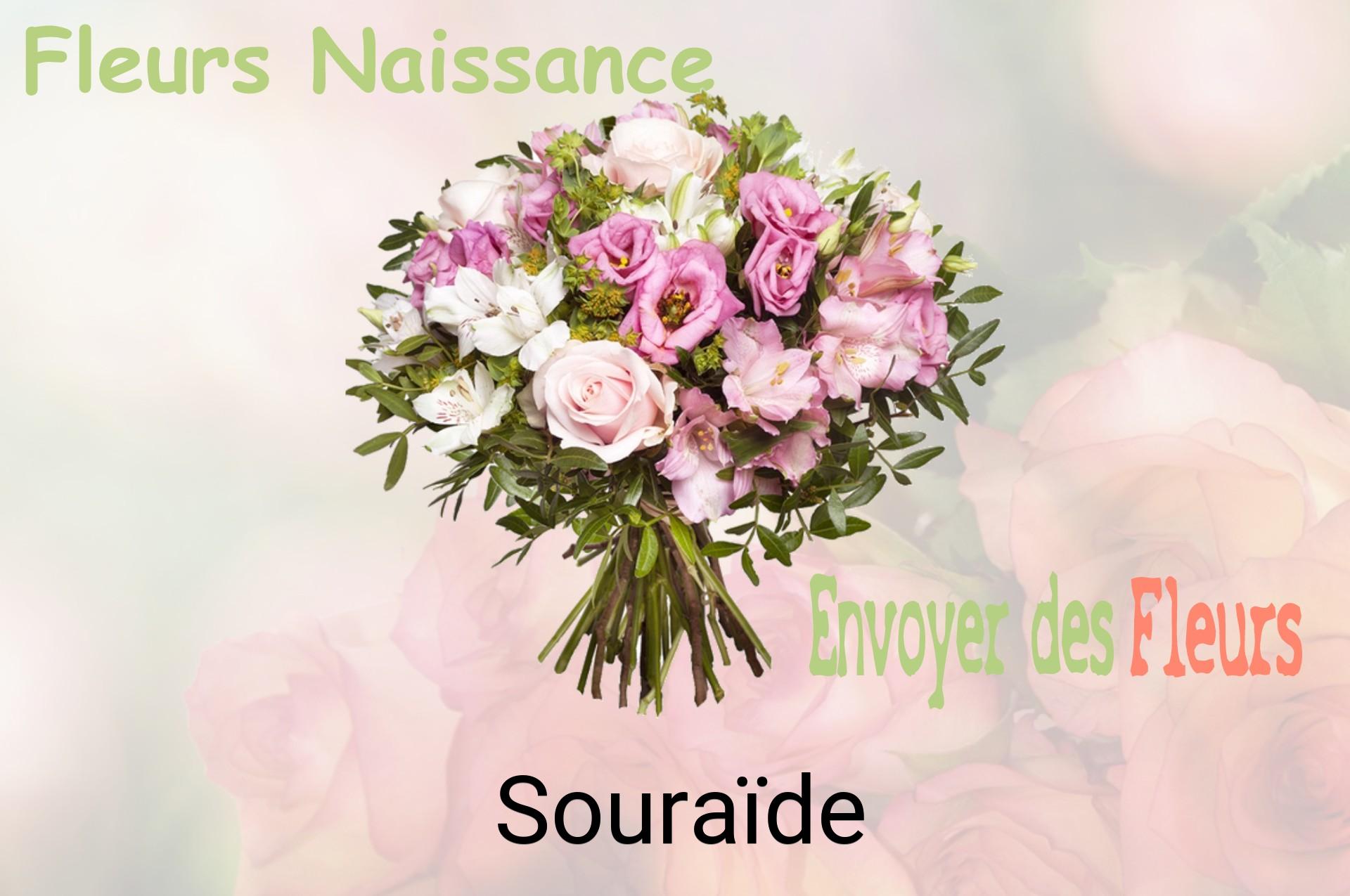 Bouquet de fleurs de naissance livré à Souraïde